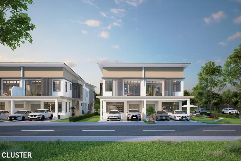 ELORA @ Riveria Garden double storey cluster house exterior