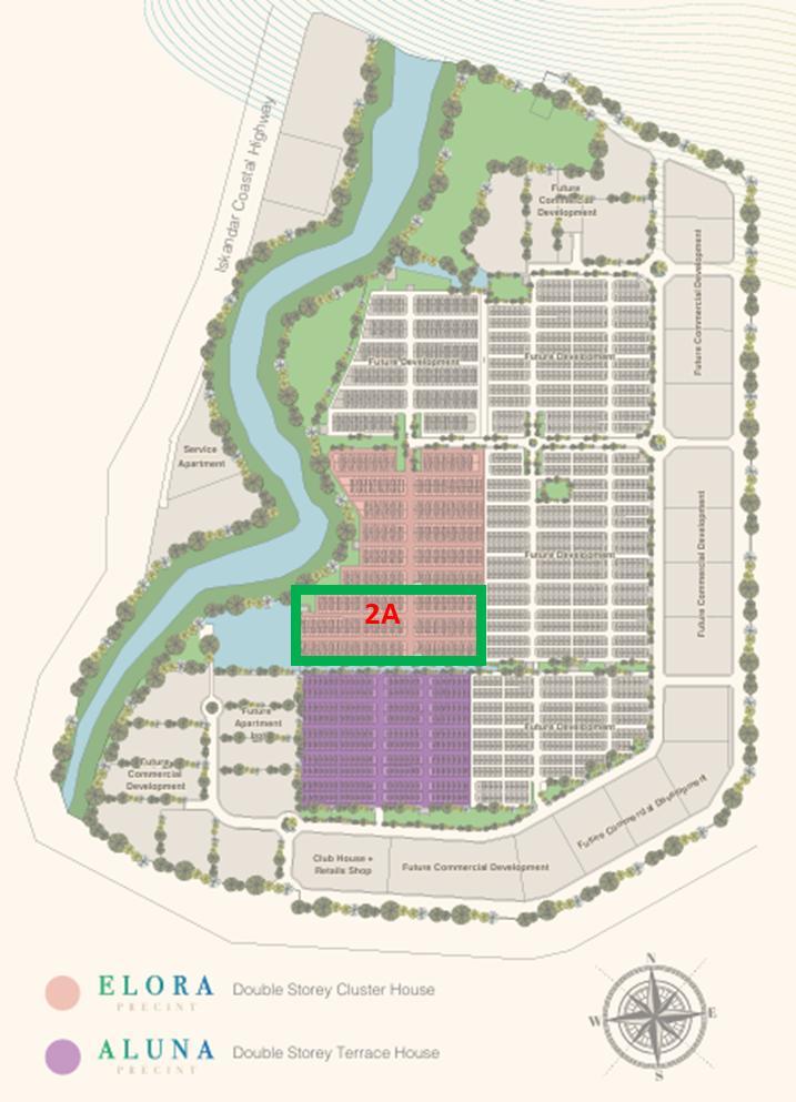 Riveria Garden master plan with ELORA precinct location highlighted
